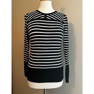 The Limited XS striped Black & White long sleeve sweater